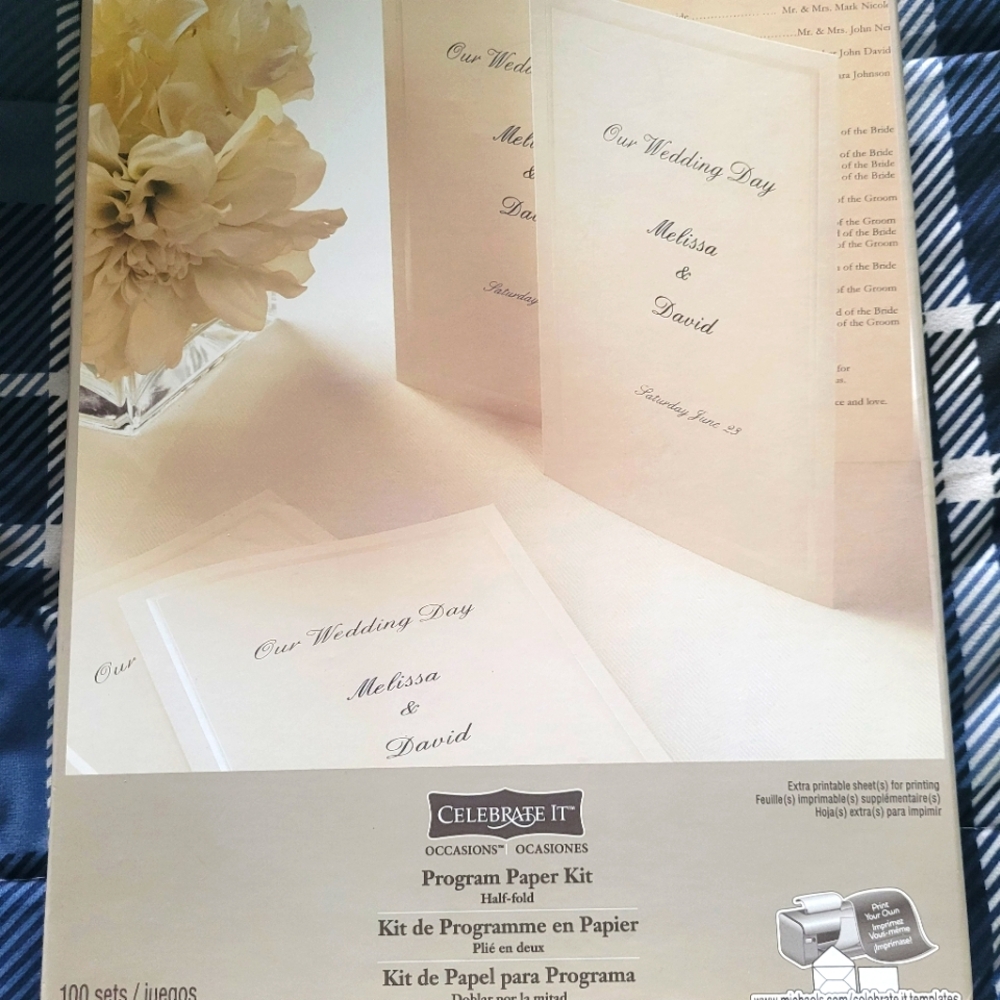 Program Paper Card Kit Half Fold